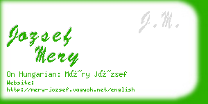 jozsef mery business card